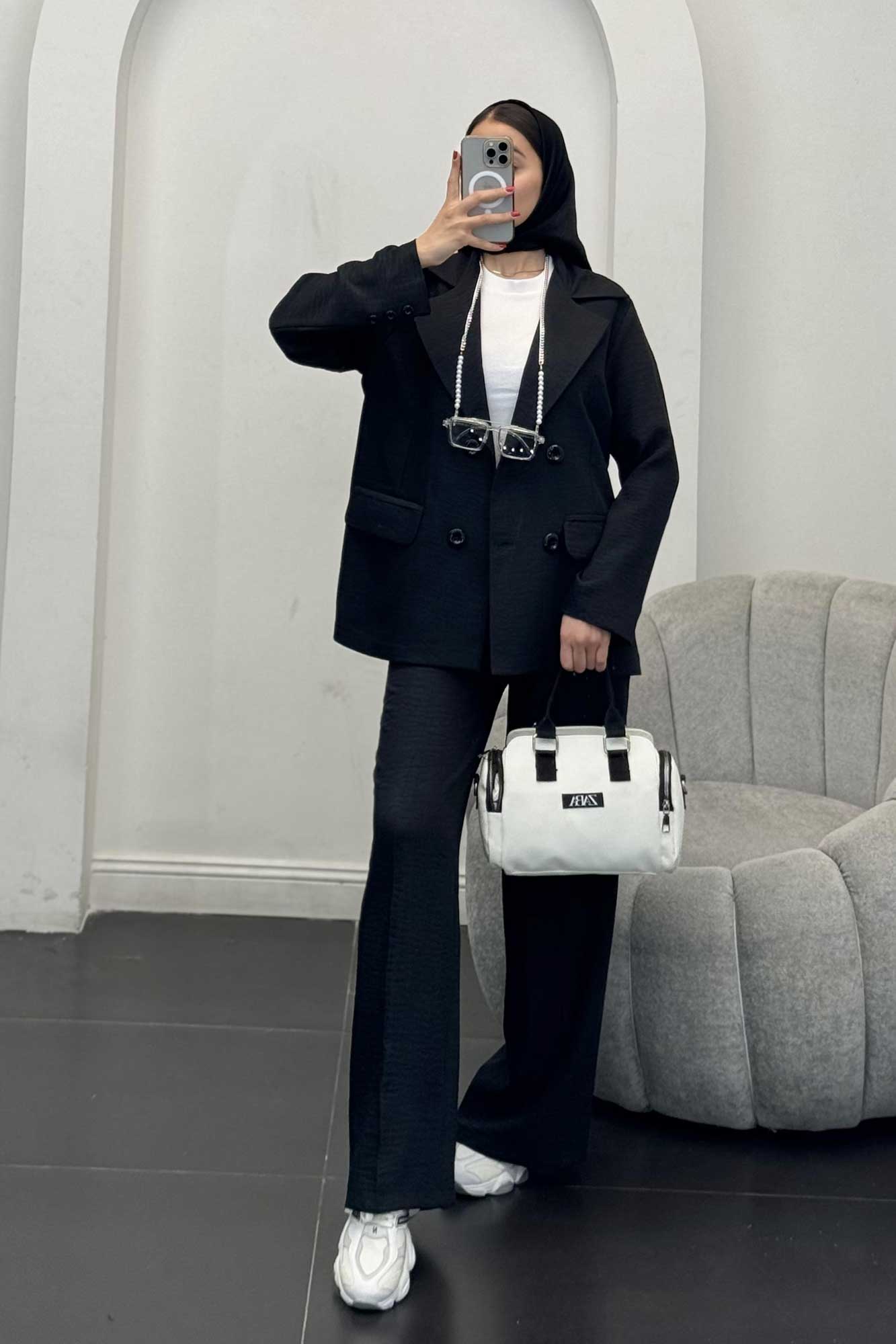 ست کت و شلوار شانتون جیب پاکتی زالینس