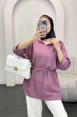 شومیز بابوس کمر گت دار آستین پیله