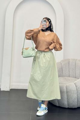 بلوز یقه هفت شانتون آستین پیله