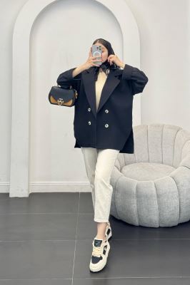 کت لینن آستین پاکتی بغل چاکدار نهال