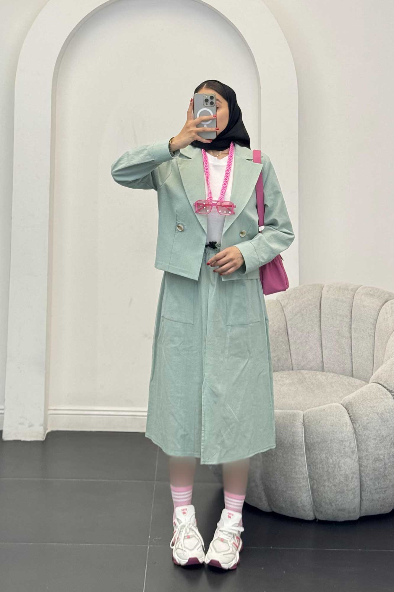 ست کت و دامن کوتاه تیتانیک