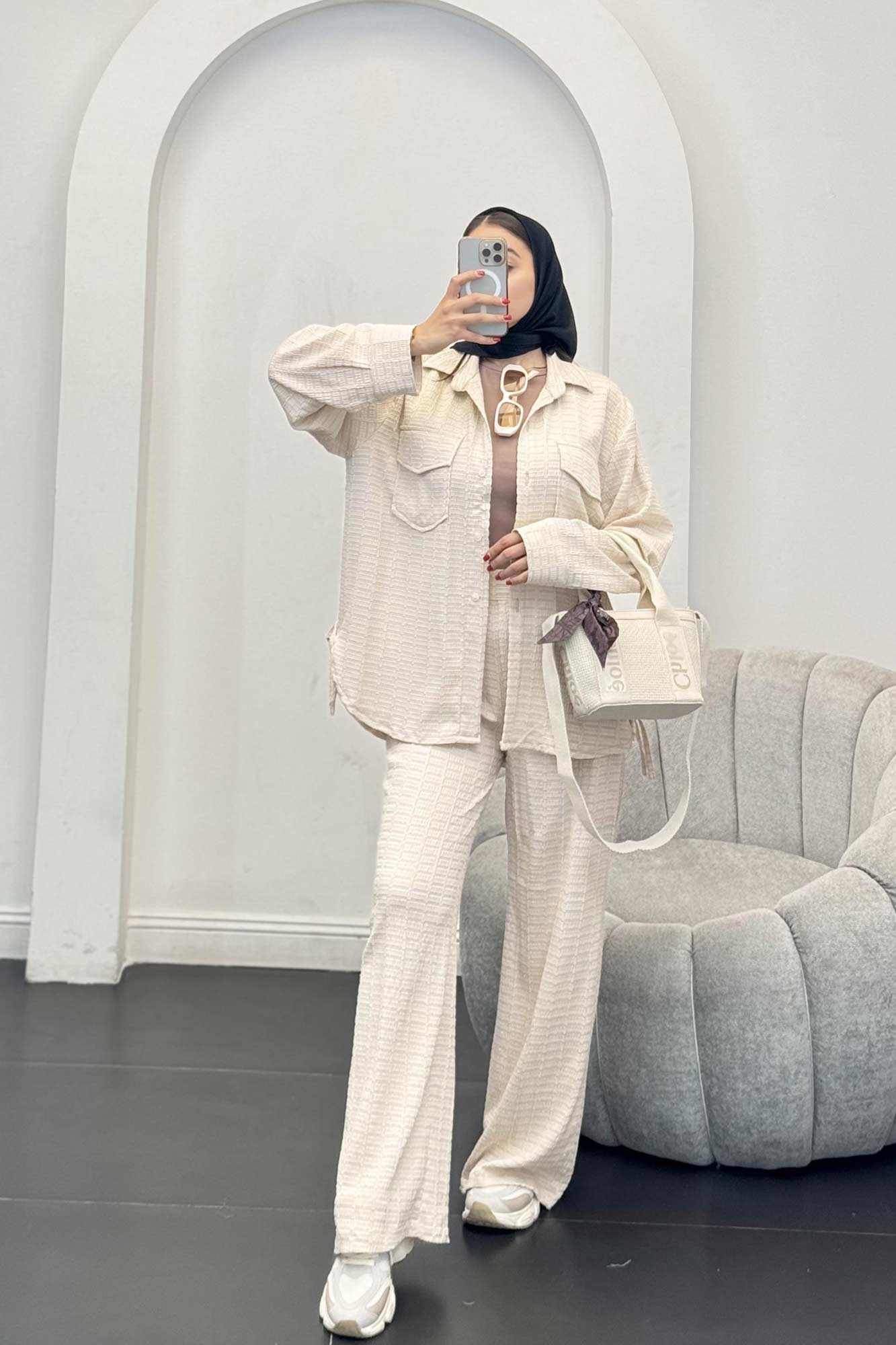 ست شومیز و شلوار بغل بنددار نوا