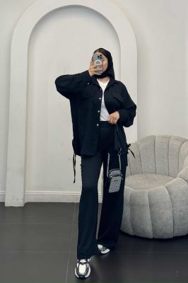 ست شومیز و شلوار بغل بنددار نوا