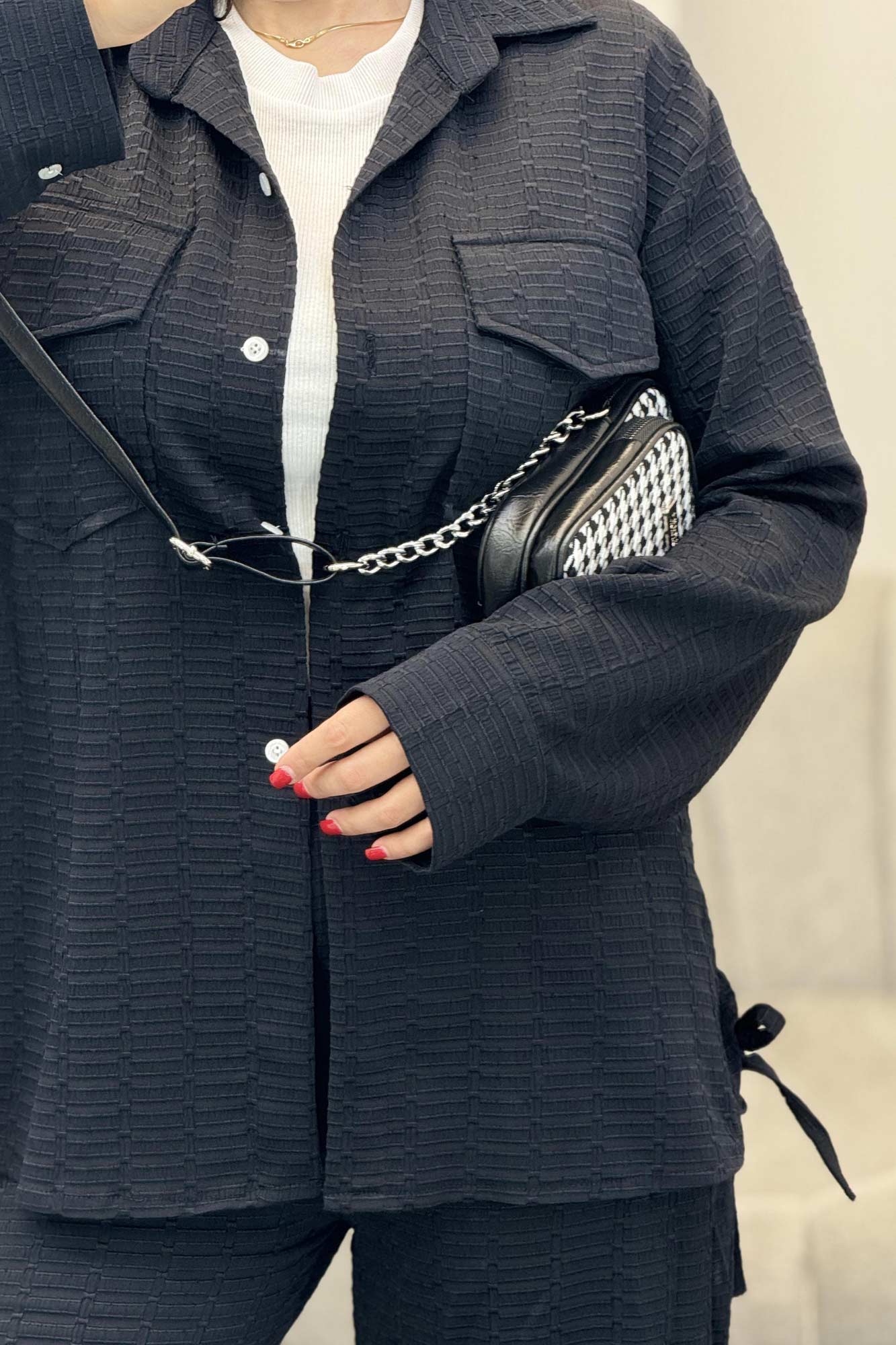 ست شومیز و شلوار بغل بنددار نوا