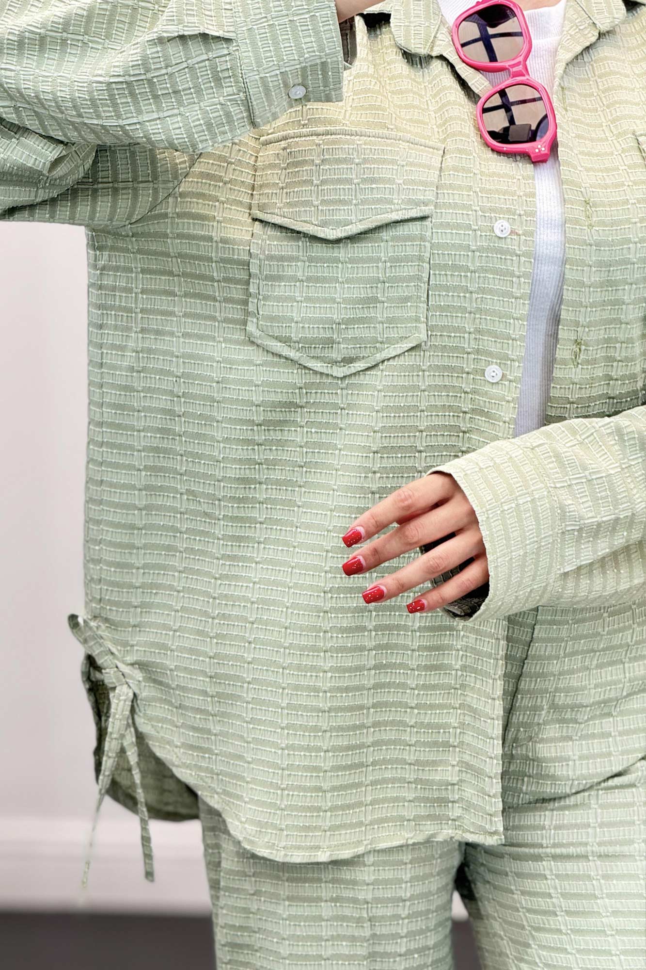 ست شومیز و شلوار بغل بنددار نوا