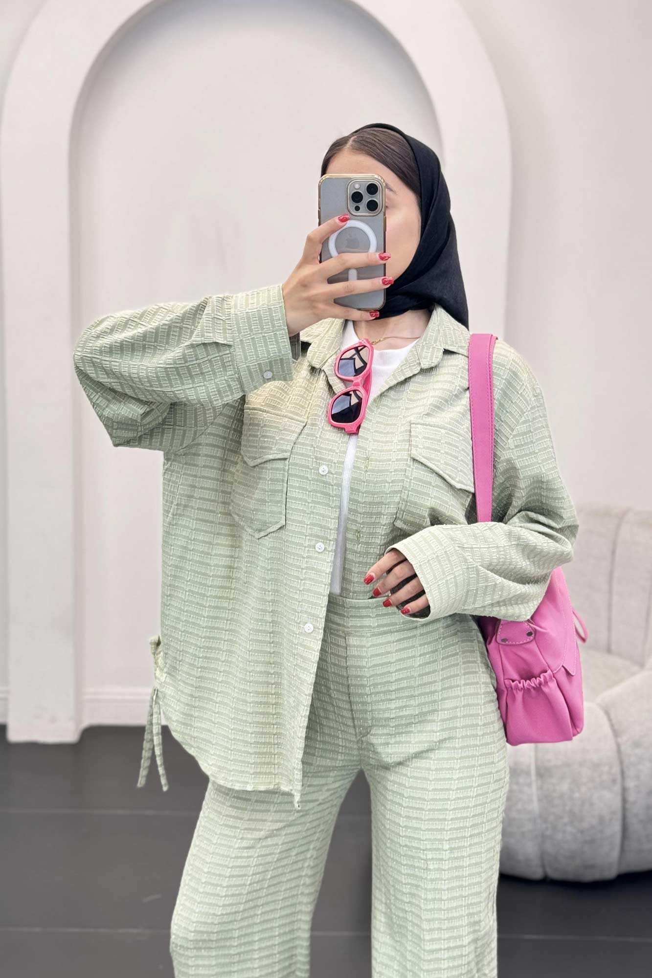 ست شومیز و شلوار بغل بنددار نوا