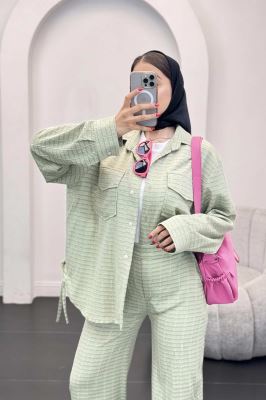 ست شومیز و شلوار بغل بنددار نوا