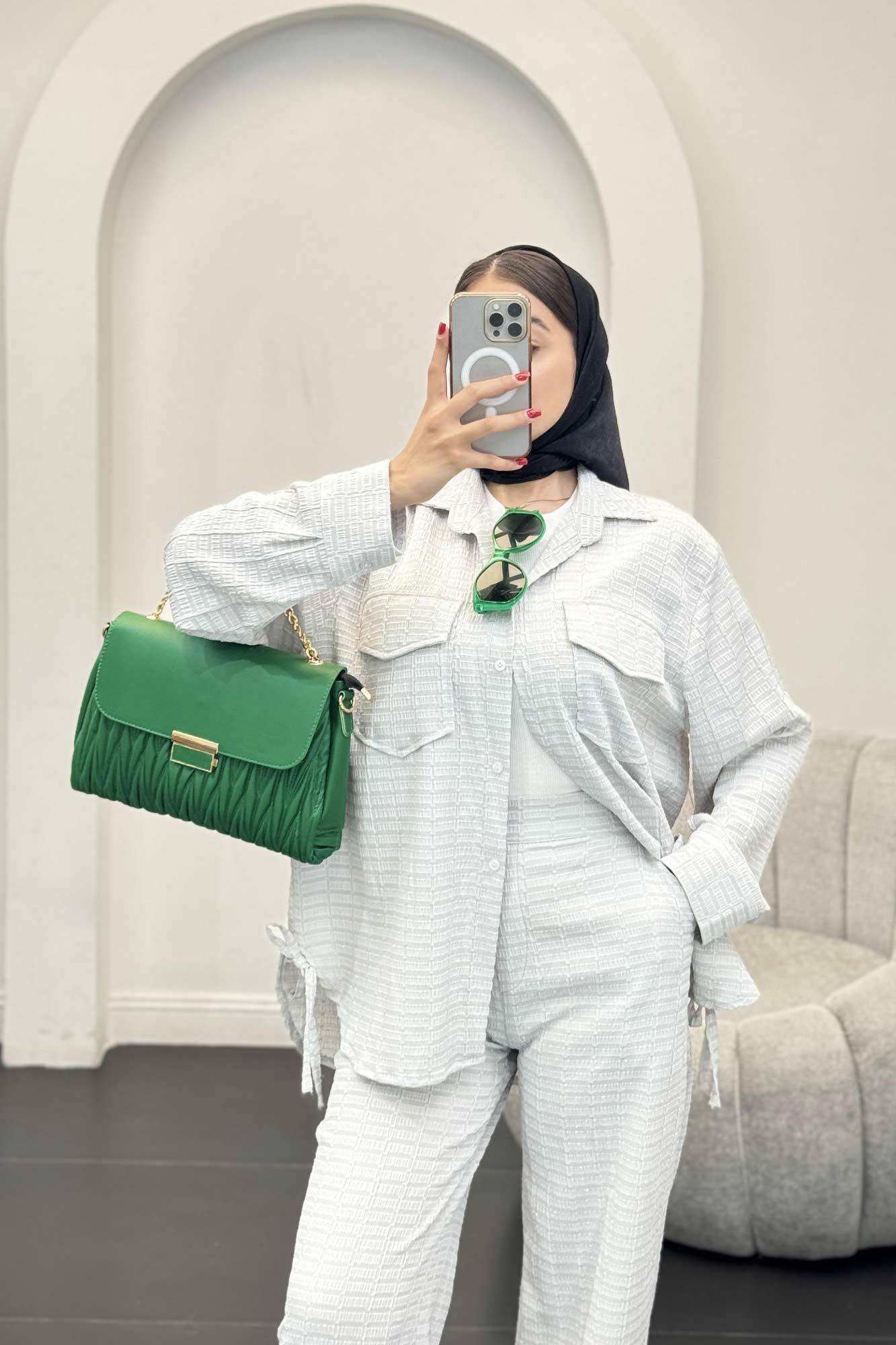 ست شومیز و شلوار بغل بنددار نوا