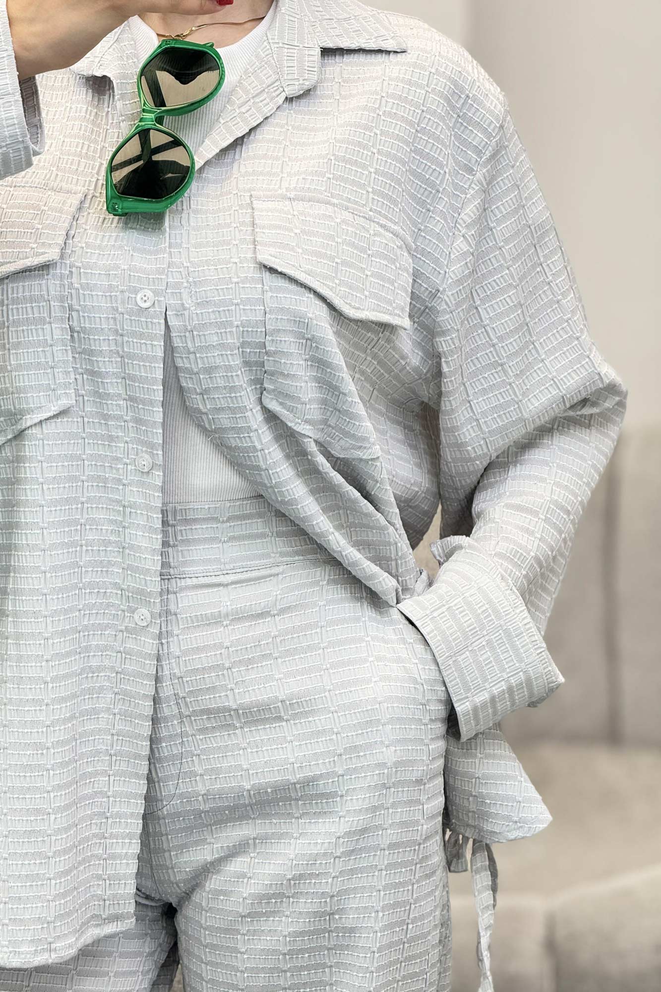 ست شومیز و شلوار بغل بنددار نوا