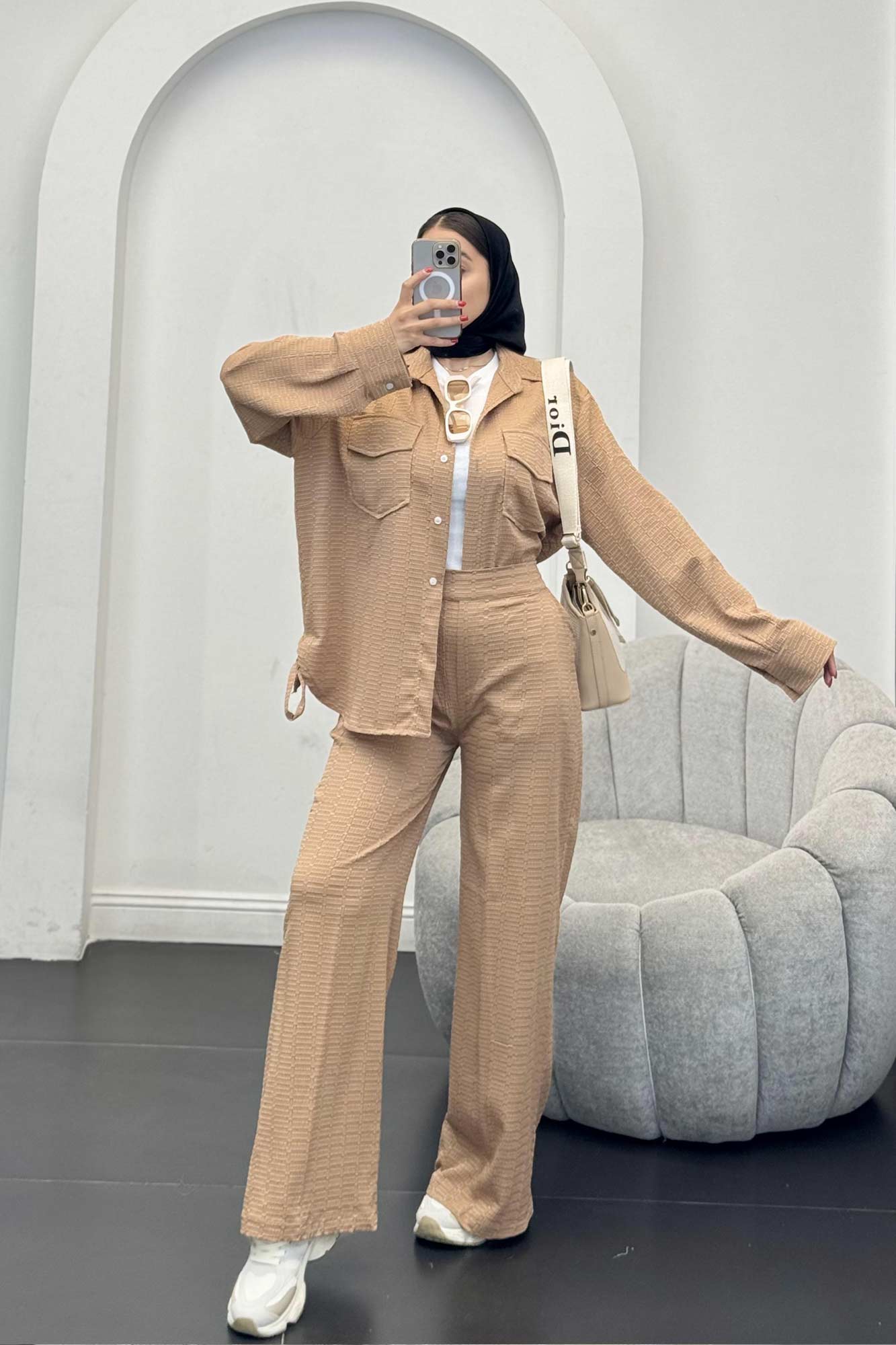 ست شومیز و شلوار بغل بنددار نوا