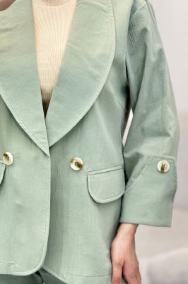 ست کت و شلوار یقه آرشال شکوفه