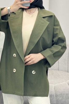 کت لینن آستین پاکتی بغل چاکدار نهال