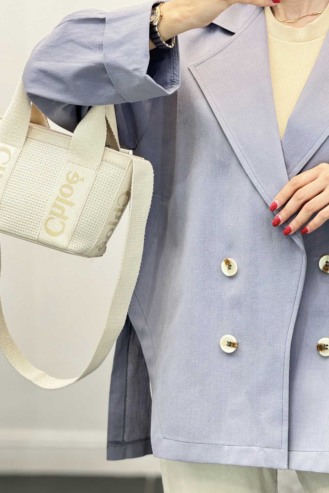 کت لینن آستین پاکتی بغل چاکدار نهال