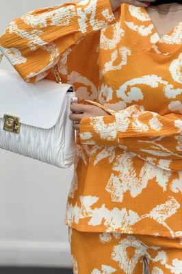 ست بلوز و شلوار یقه هفت کاملس