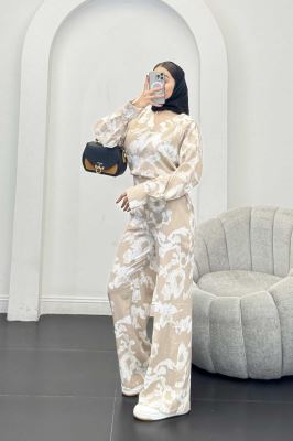 ست بلوز و شلوار یقه هفت کاملس