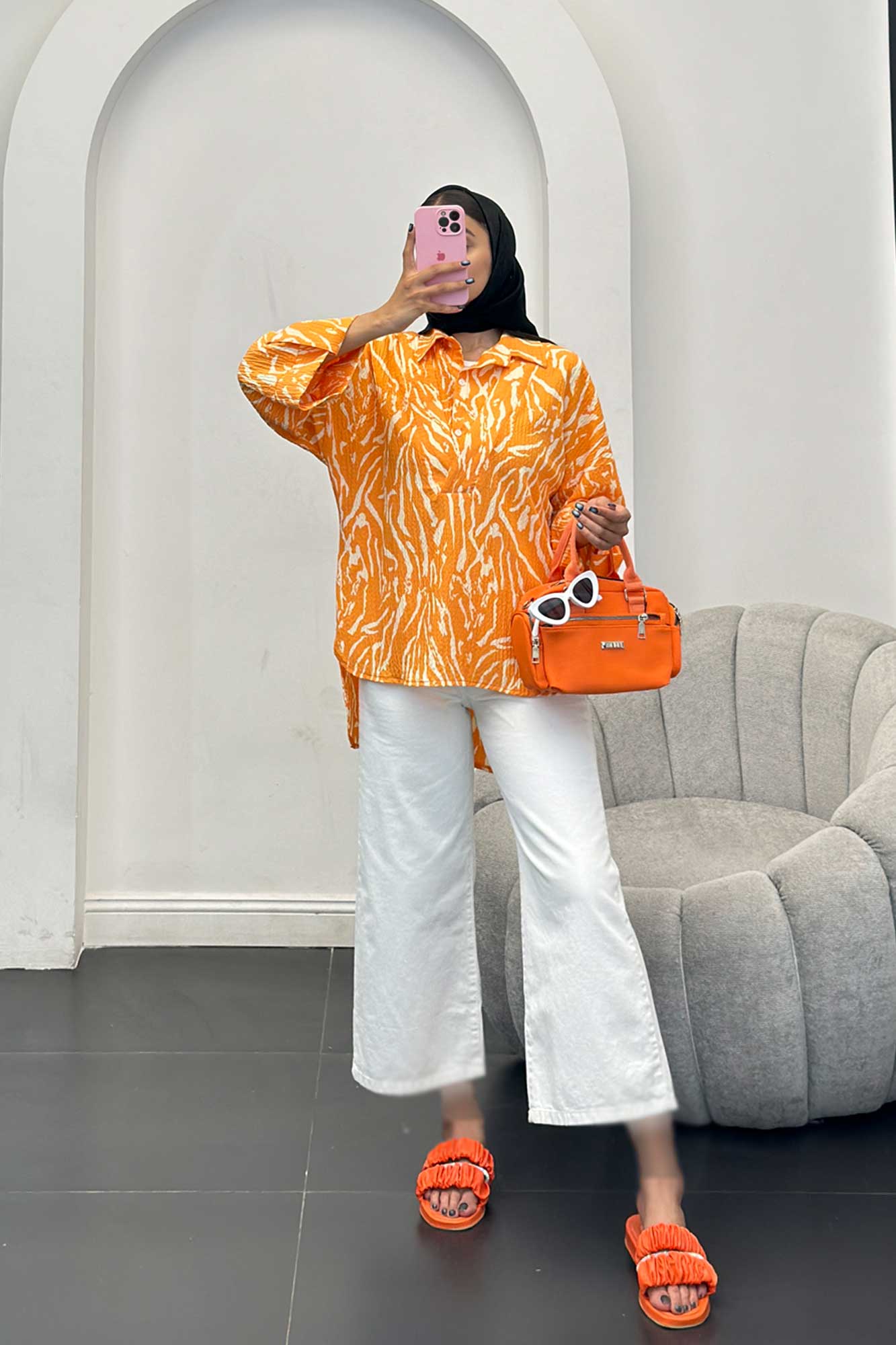 بلوز کاملس دو یقه پشت بلند