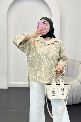 بلوز کاملس دو یقه پشت بلند