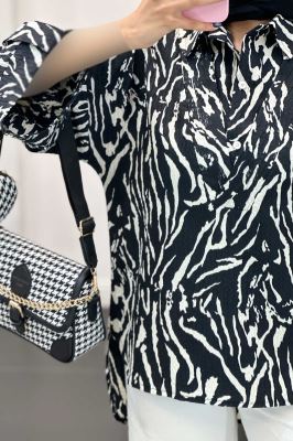 بلوز کاملس دو یقه پشت بلند