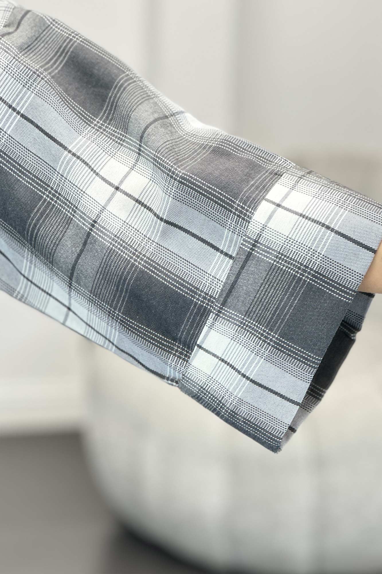 بلوز چهارخانه تک جیب