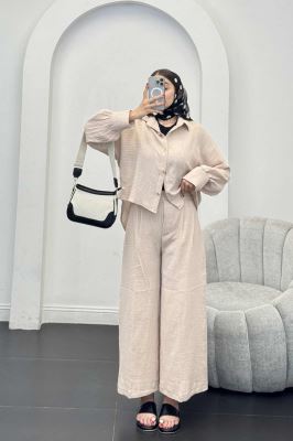 ست شومیز و شلوار دبل فیس پشت بلند