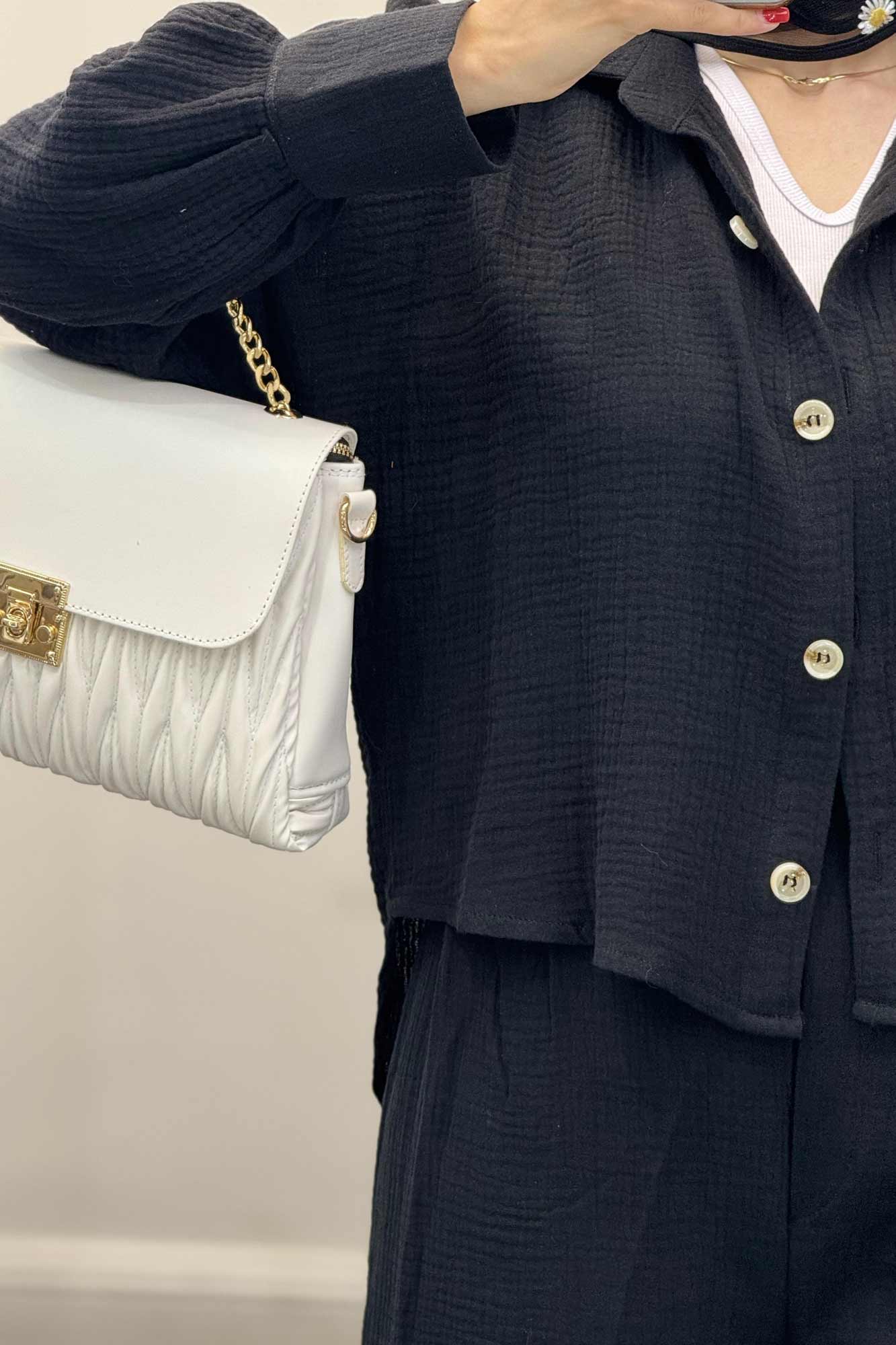 ست شومیز و شلوار دبل فیس پشت بلند