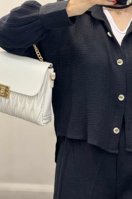 ست شومیز و شلوار دبل فیس پشت بلند