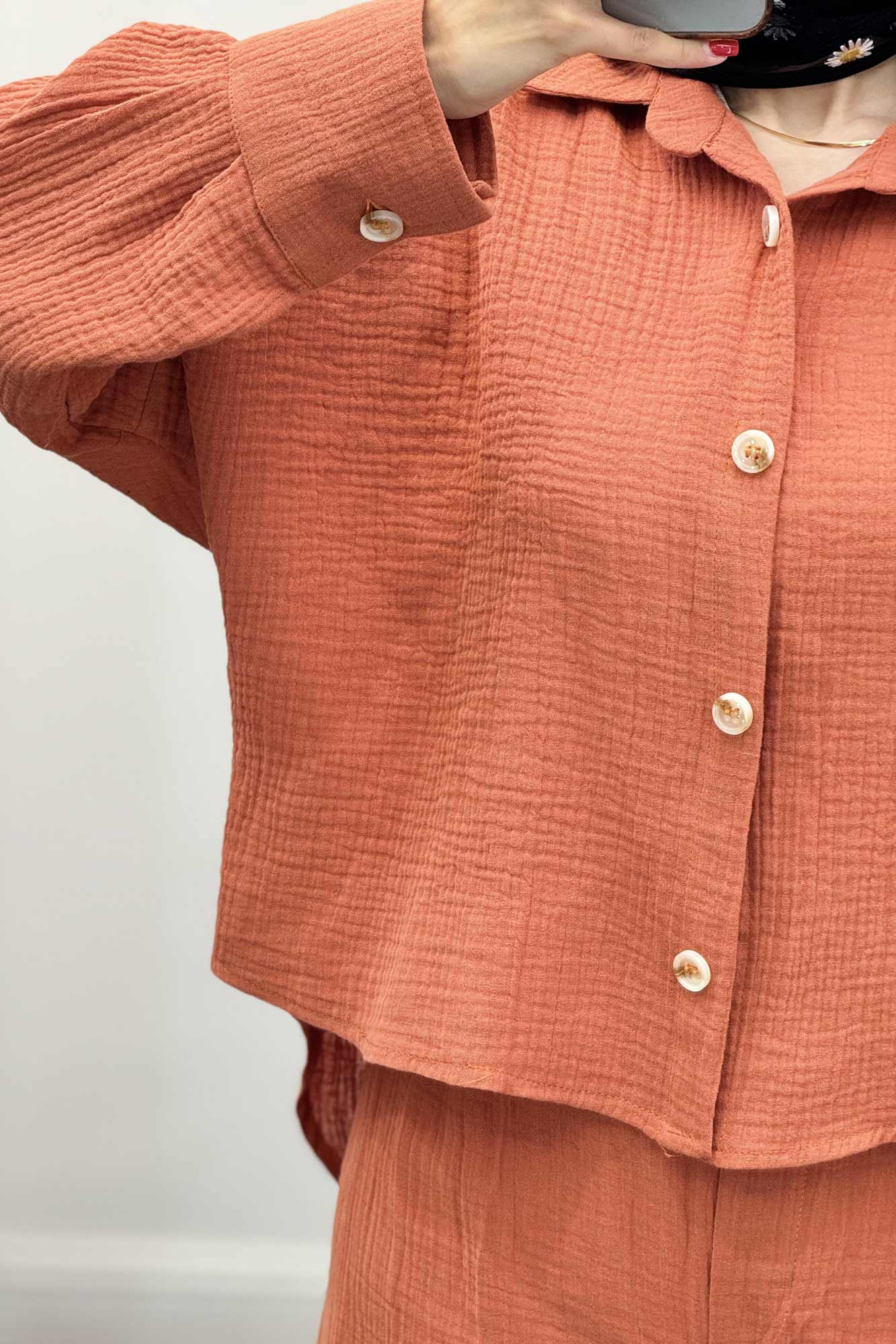 ست شومیز و شلوار دبل فیس پشت بلند