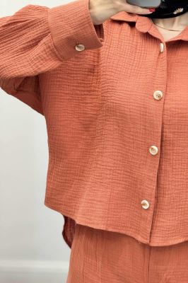 ست شومیز و شلوار دبل فیس پشت بلند