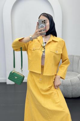 ست کت و دامن دو جیب تیتانیک