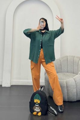 شومیز دبل فیس دو جیب