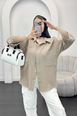 شومیز دبل فیس دو جیب