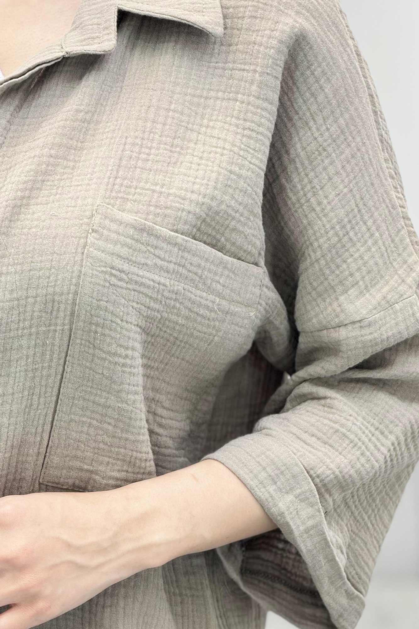 شومیز دبل فیس دو جیب