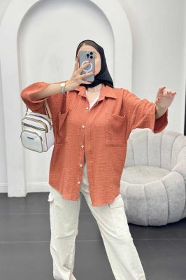 شومیز دبل فیس دو جیب