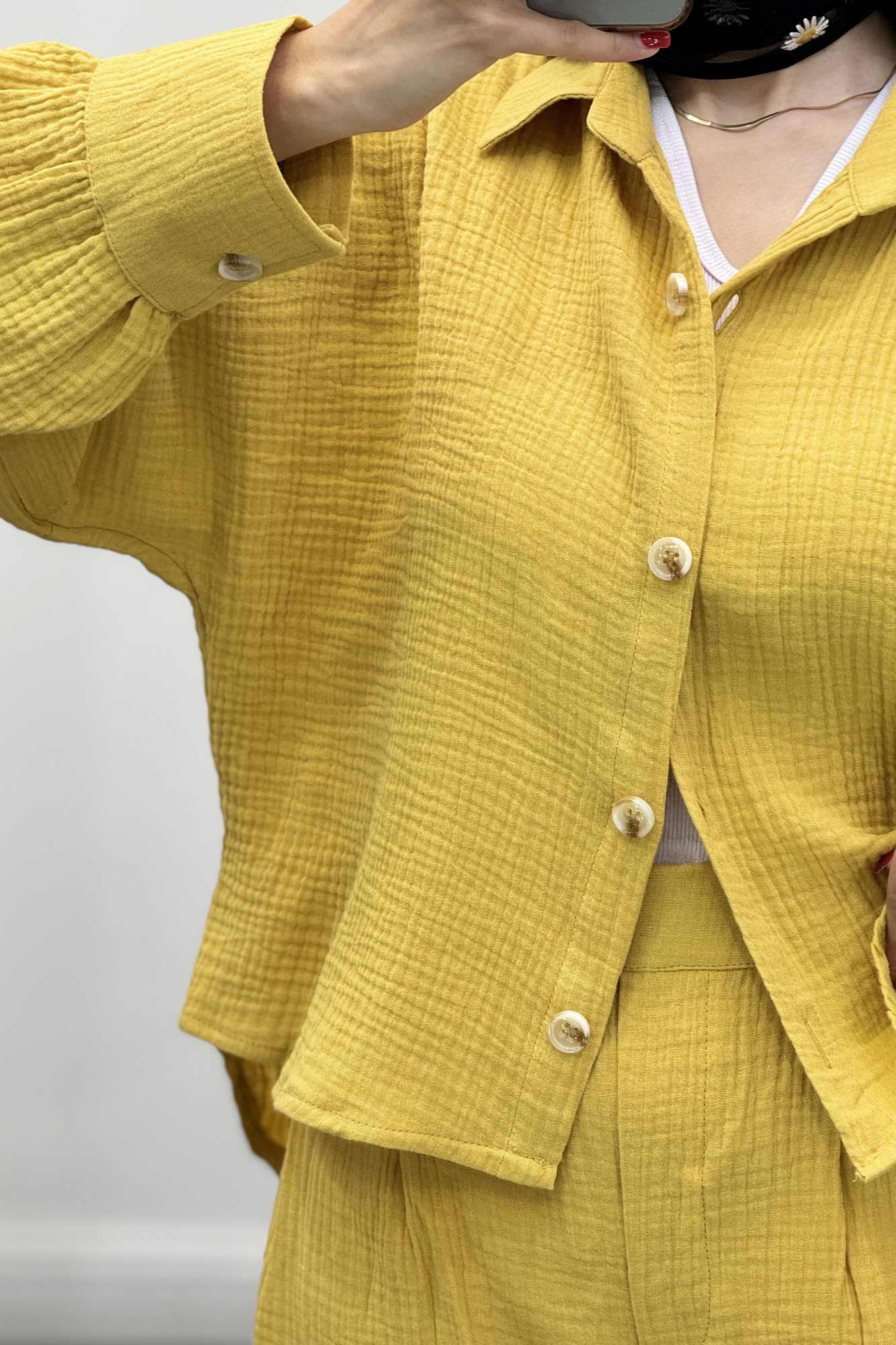 شومیز دبل فیس دو جیب