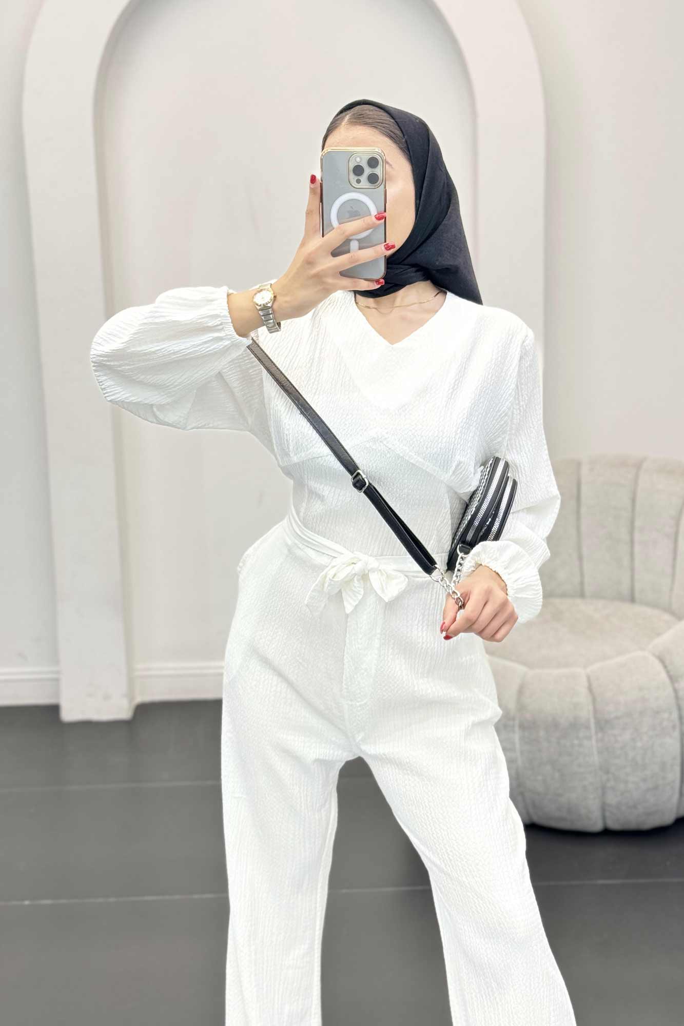 اورال اطلس کمرکش پشت زیپدار