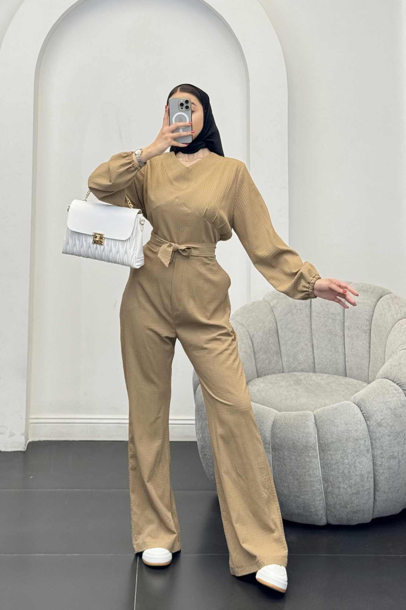 اورال اطلس کمرکش پشت زیپدار