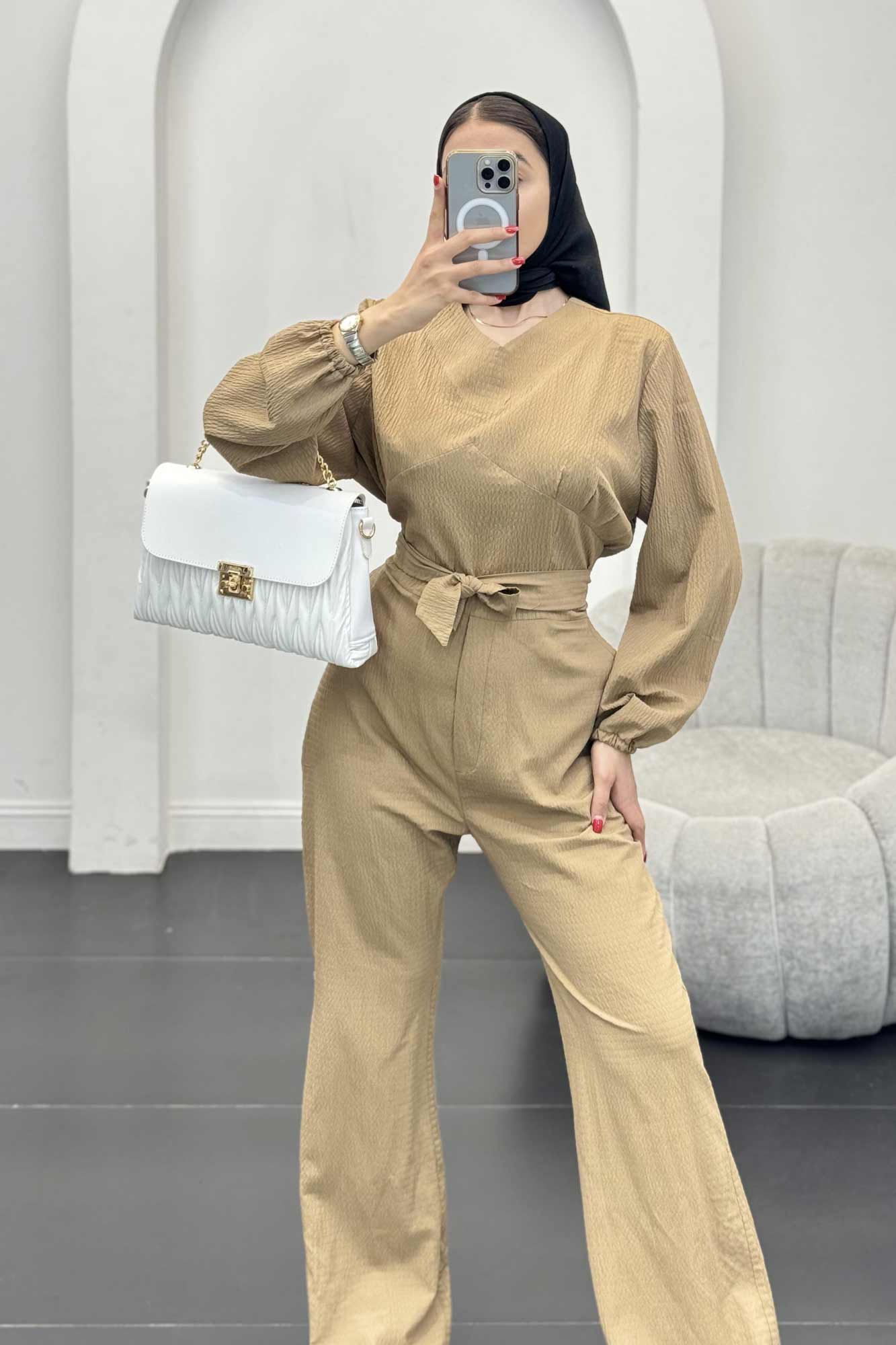 اورال اطلس کمرکش پشت زیپدار