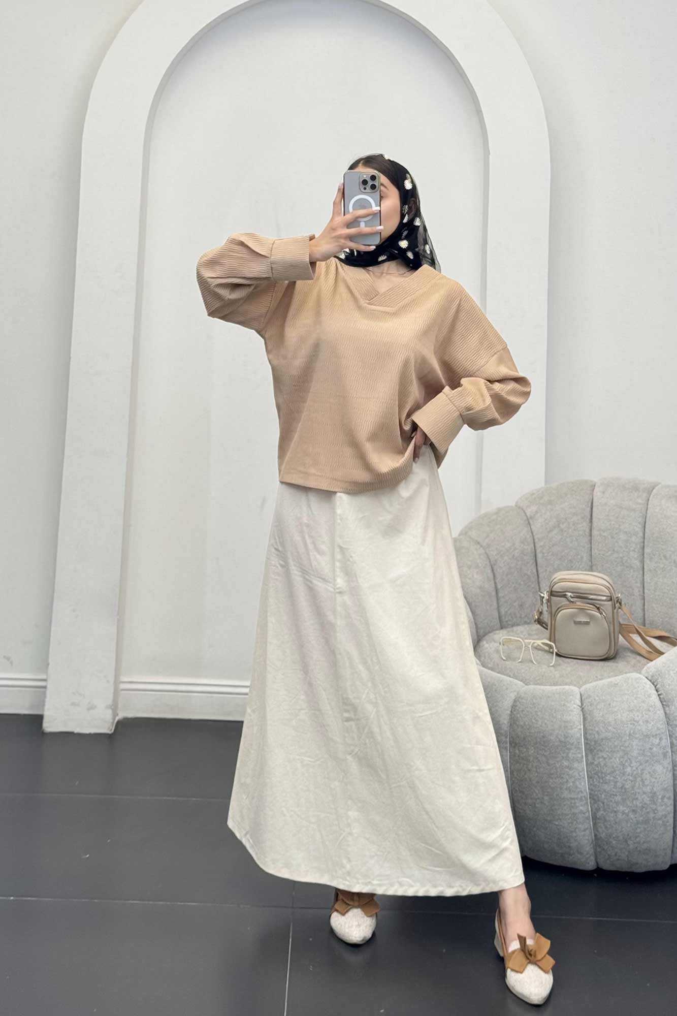 بلور یقه هفت السا آستین پیله