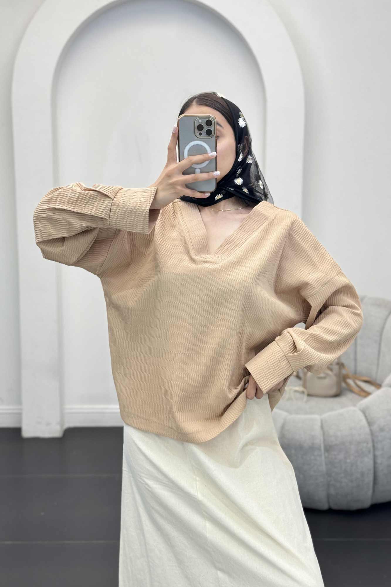 بلور یقه هفت السا آستین پیله