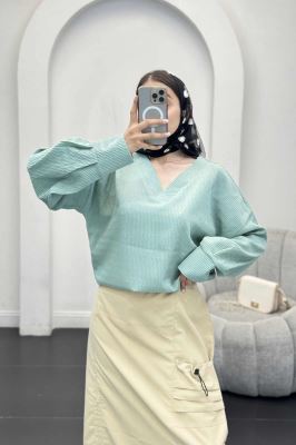 بلور یقه هفت السا آستین پیله