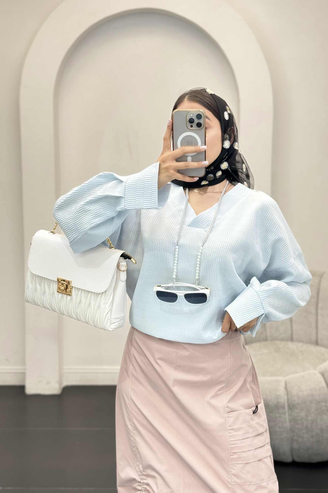 بلور یقه هفت السا آستین پیله