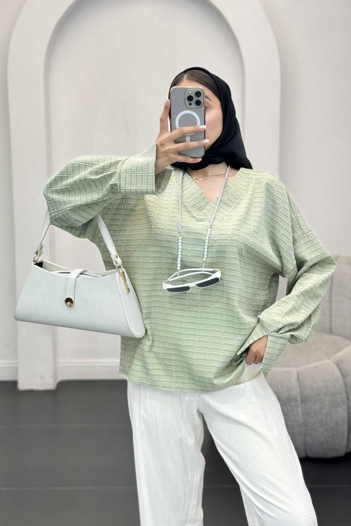 بلور یقه هفت نوا آستین پیله