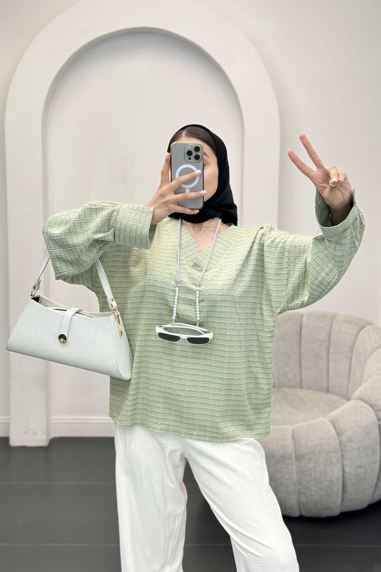 بلور یقه هفت نوا آستین پیله