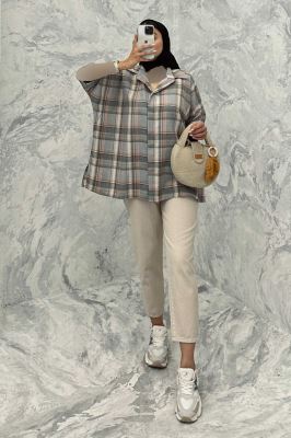 شومیز چهارخانه ساده