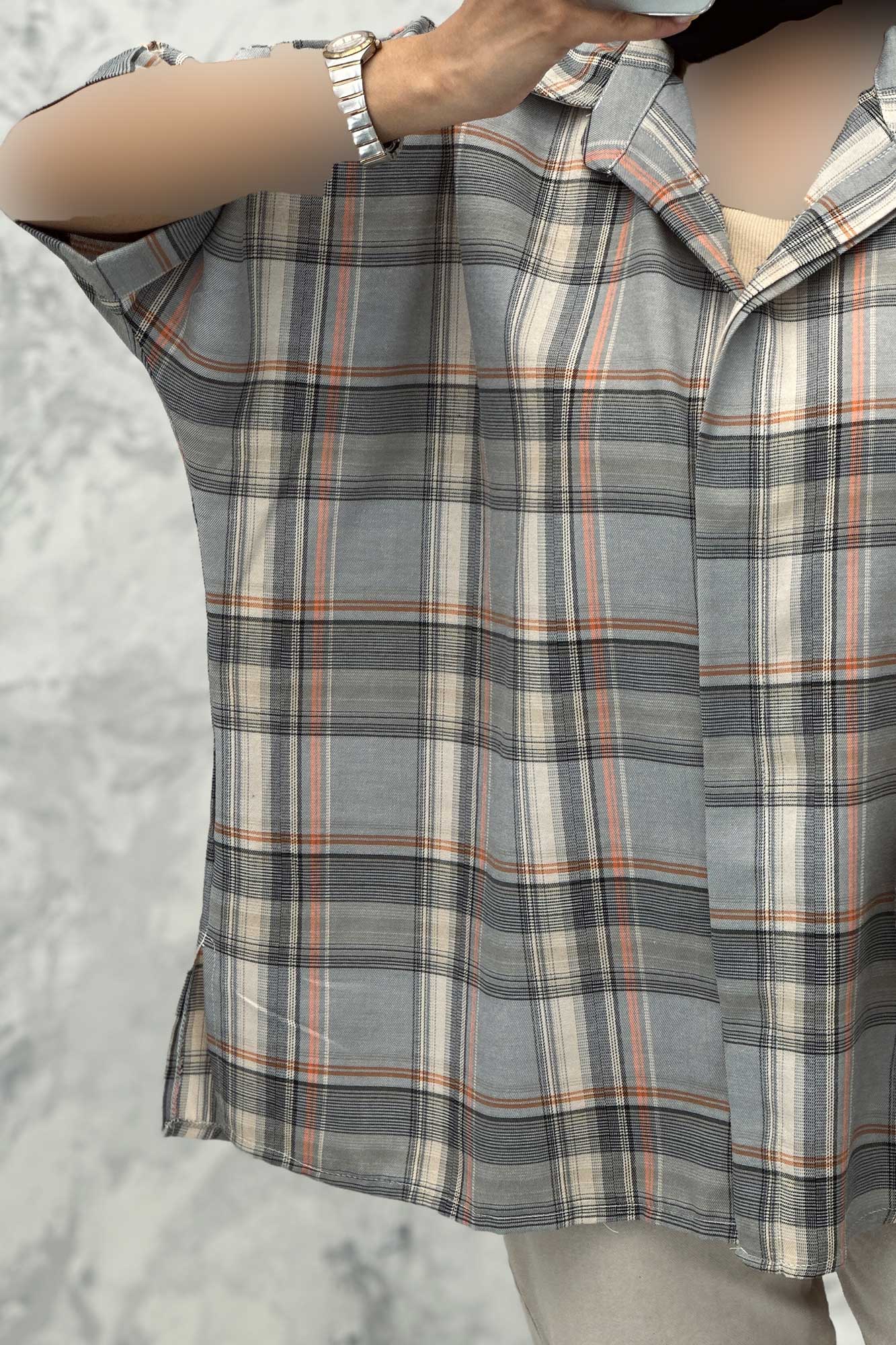 شومیز چهارخانه ساده