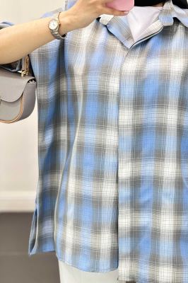 شومیز چهارخانه ساده