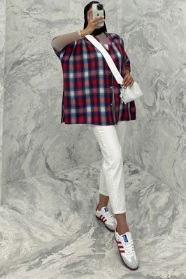 شومیز چهارخانه ساده