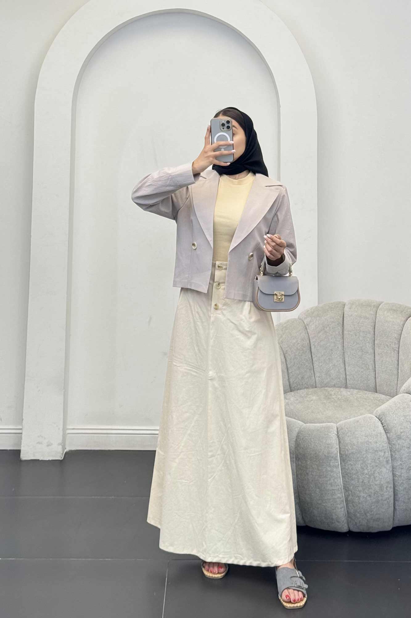 ست کت و دامن بلند سوفی