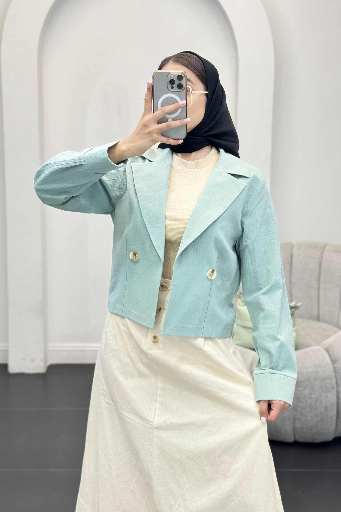 ست کت و دامن بلند سوفی