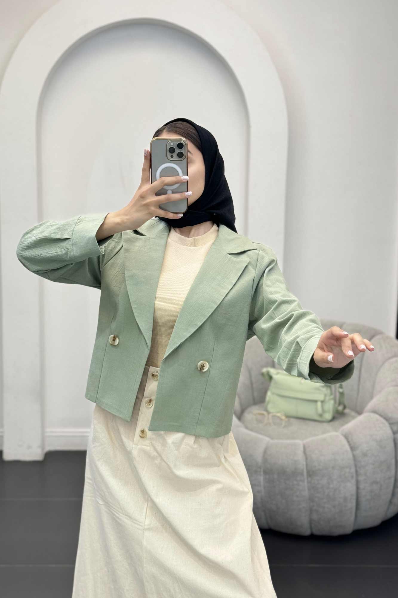 ست کت و دامن بلند سوفی